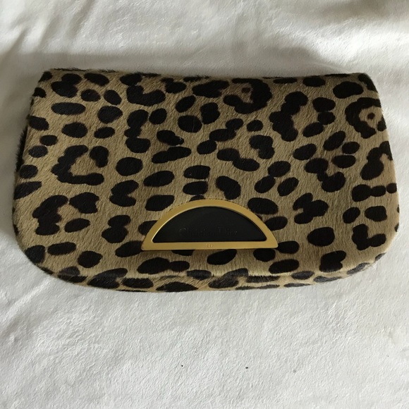 Authentic Christian Dior Leopard Ponyhair Baguette - Picture 2 of 8